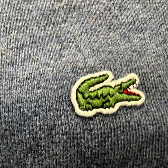 Lacoste Crewneck Cotton Crewneck Sweatshirt, Blue, Logo Womens S/Mens XS - Picture 2 of 12